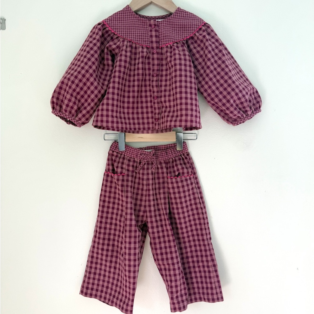 Zara Toddler Checkered Blouse Set